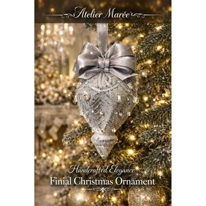 ✨ Handcrafted Crystal  Ornament  Winter Heirloom Crystal Finial Atelier Maree✨